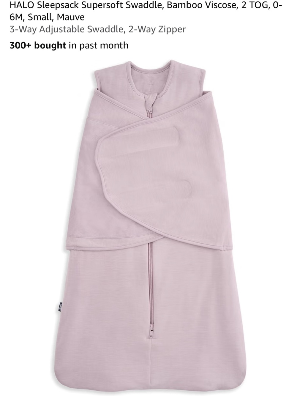 Halo Mauve Supersoft Baby Sleepsack Swaddle